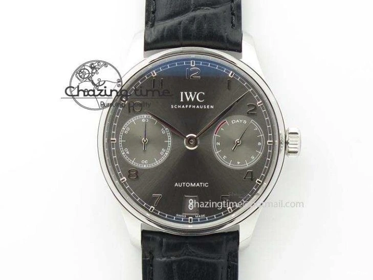 MIROTIME 0425 Practical Portuguese Real PR IW500109 ZF 1:1 Best Edition Black Dial On Black Leather Strap A52010 V 7308